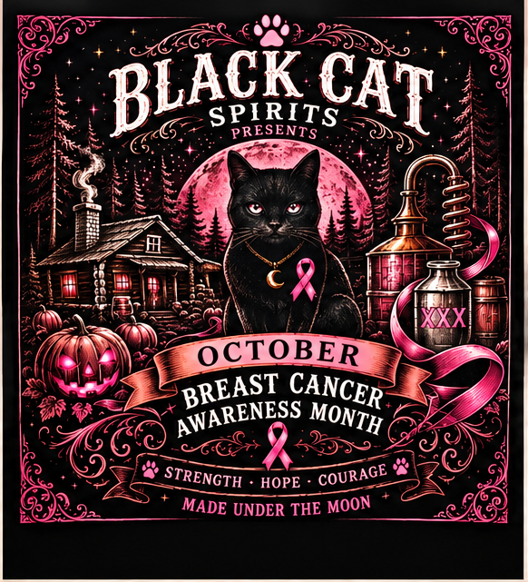 Black Cat Spirits LLC (Breast Cancer Awareness Month limited-edition) T-shirt